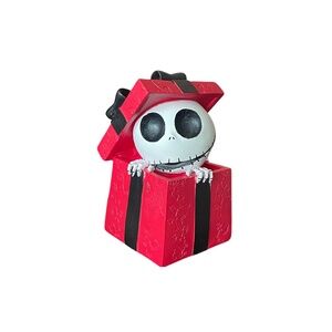 Disney Tim Burton's The Nightmare Before Christmas Jack Skellington Red Present